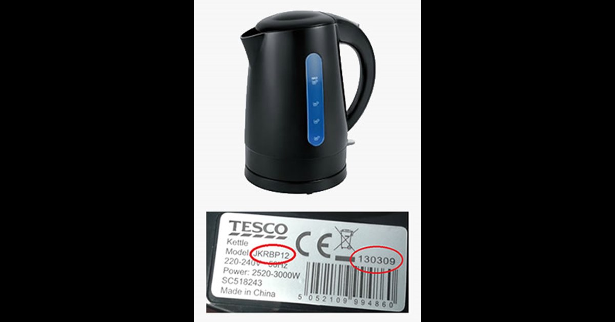 Tesco Rapid Boil Kettle Recall Electrical Safety First