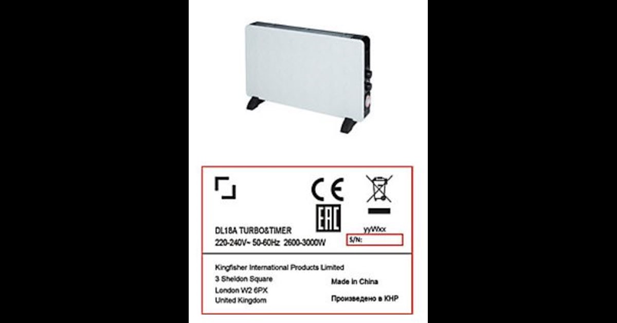 B&Q Electric 3000W White Turbo Convector Heater with Timer Recall