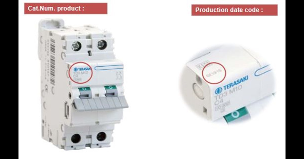 Terasaki Miniature Circuit Breakers Recall Electrical Safety First