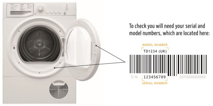 where to find whirlpool washing machine serial number