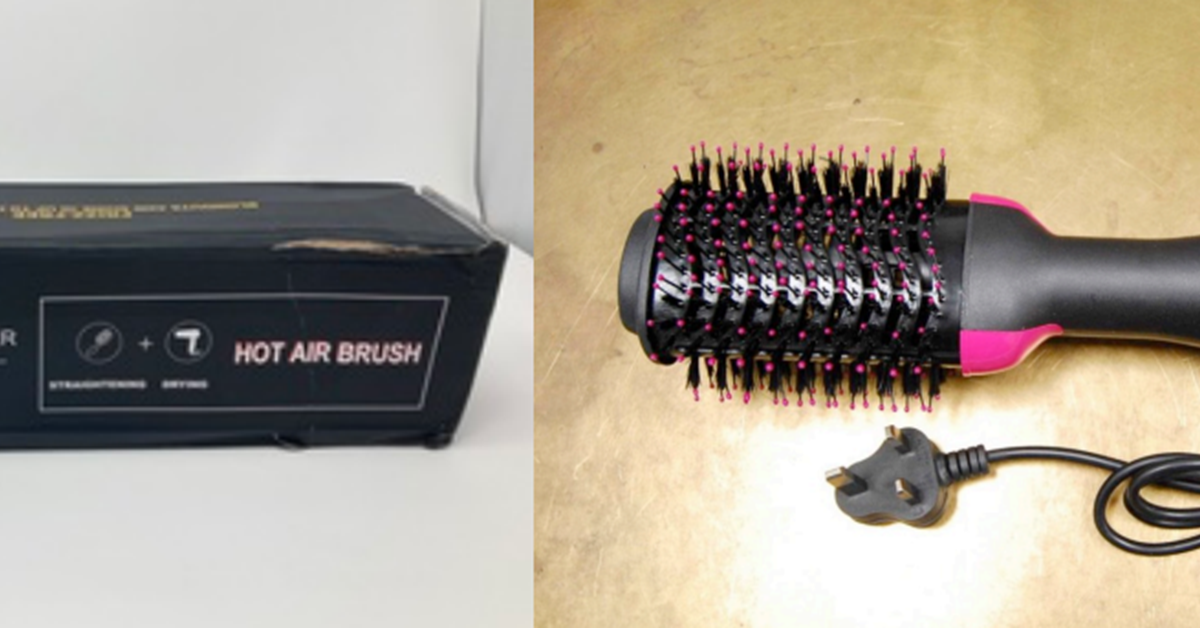 Hot Air Hair Dryer brush and styler sold via Amazon Recall Electrical