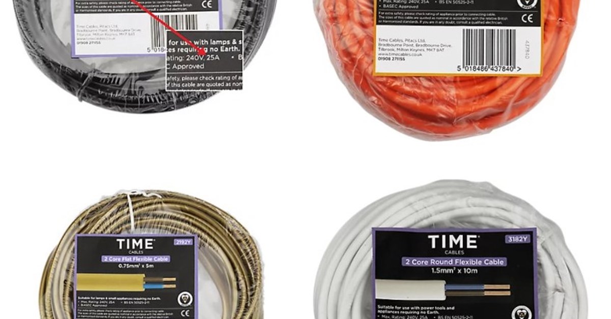TIME Cable 2 Core Flexible Cables Recall Electrical Safety First