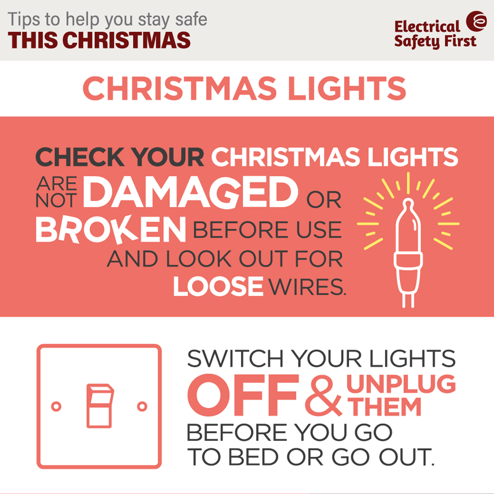 Electrical Safety at Christmas Electrical Safety First
