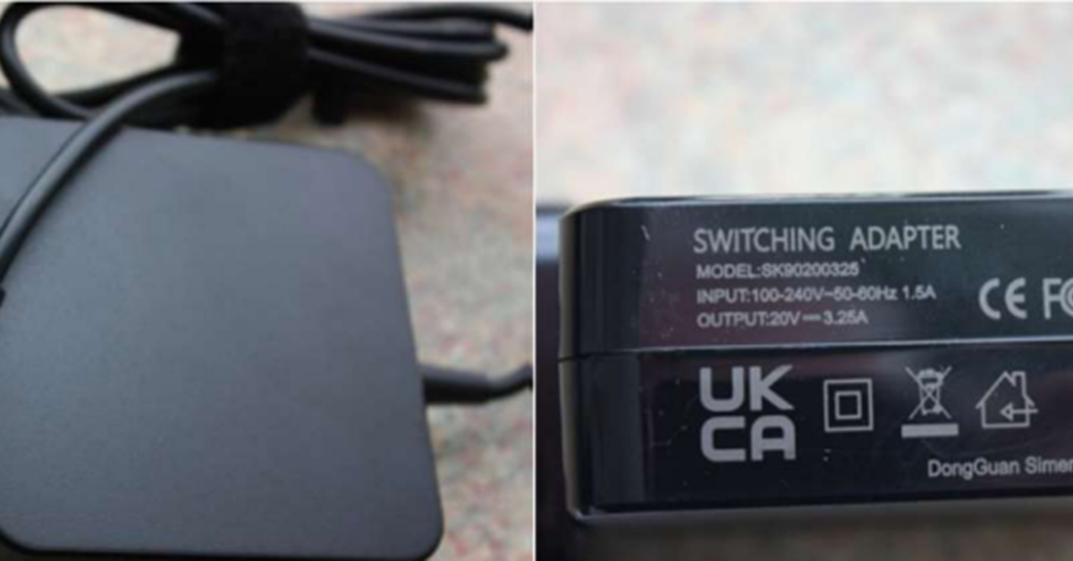 Switching Laptop Adapter Safety Notice | Electrical Safety First