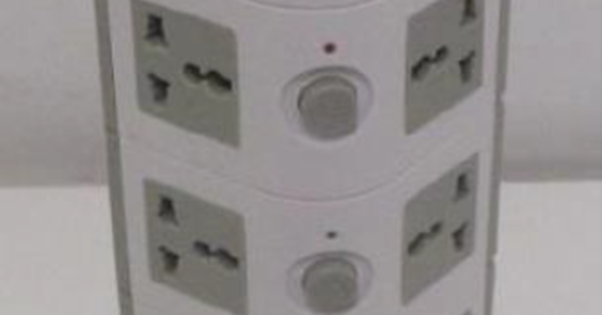 10Socket Tower Power Strip sold via Wish Recall Electrical Safety First