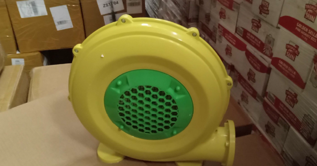 Air Blower for inflatable castle, model S4E Safety Notice Electrical