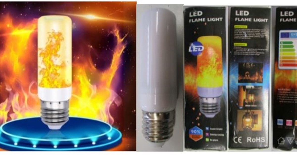 Flame Effect LED Light Bulb Recall Electrical Safety First